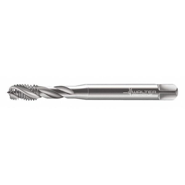 Spiral Flute Tap, M6-1.00, Plug, Metric Coarse, 3 Flutes, Uncoated