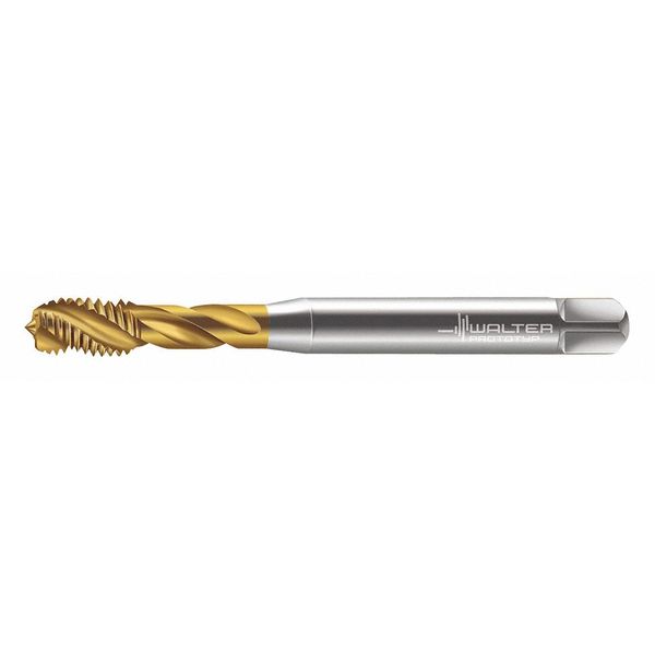 Spiral Flute Tap, M7-1.00, Plug, Metric Coarse, 3 Flutes, TiN