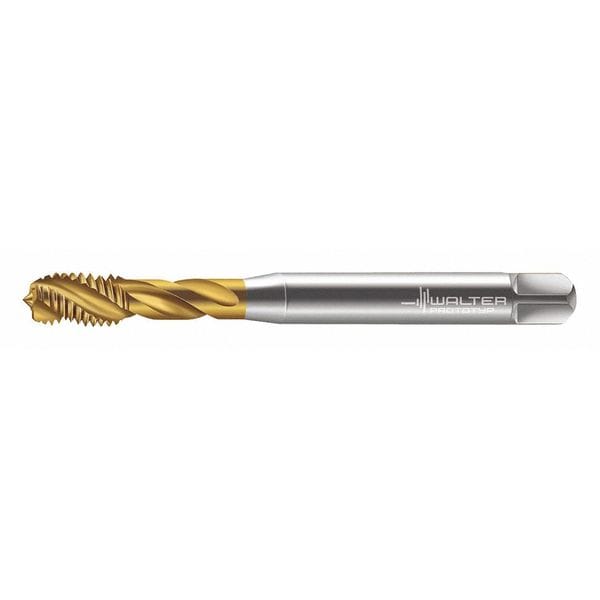 Spiral Flute Tap, M6-1.00, Plug, Metric Coarse, 3 Flutes, TiN