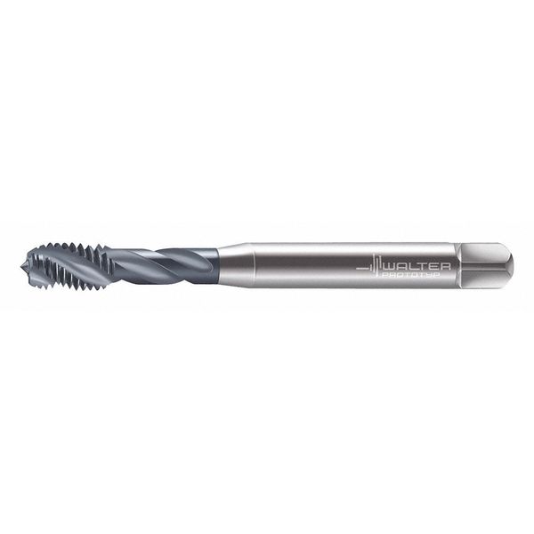 Spiral Flute Tap, M6-1.00, Plug, Metric Coarse, 3 Flutes, TiCN