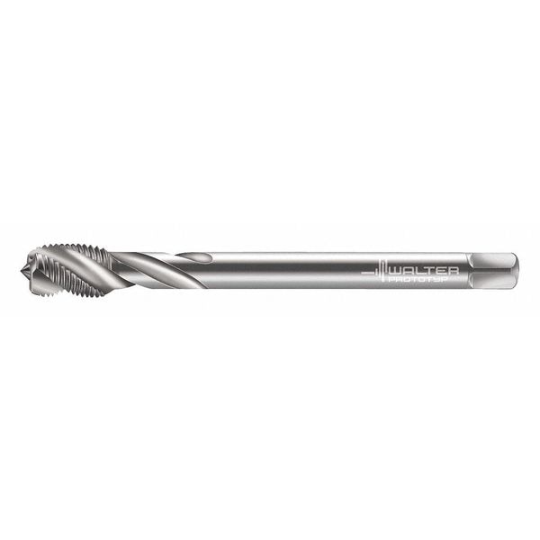 Spiral Flute Tap, M8-0.75, Plug, Metric Fine, 3 Flutes, Uncoated