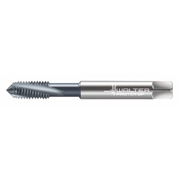 Spiral Flute Tap, M5-0.80, Plug, Metric Coarse, 3 Flutes, TiCN