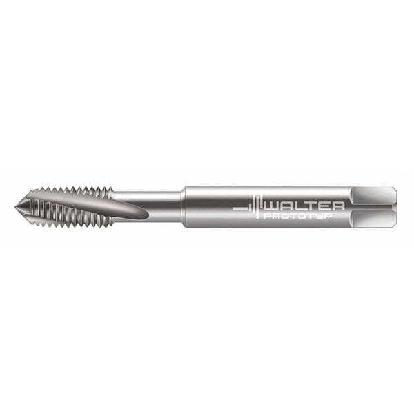 Spiral Flute Tap, M6-1.00, Plug, Metric Coarse, 3 Flutes, Uncoated