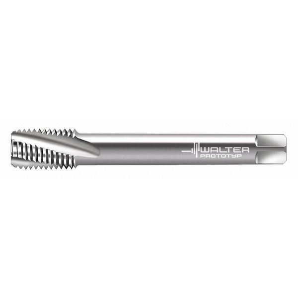 Spiral Flute Tap, M12-1.75, Plug, Metric Coarse, 3 Flutes, Uncoated