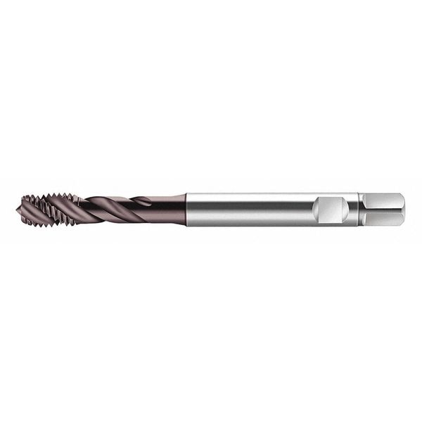 Spiral Flute Tap, M10-1.50, Plug, Metric, 3 Flutes, Hard Lube
