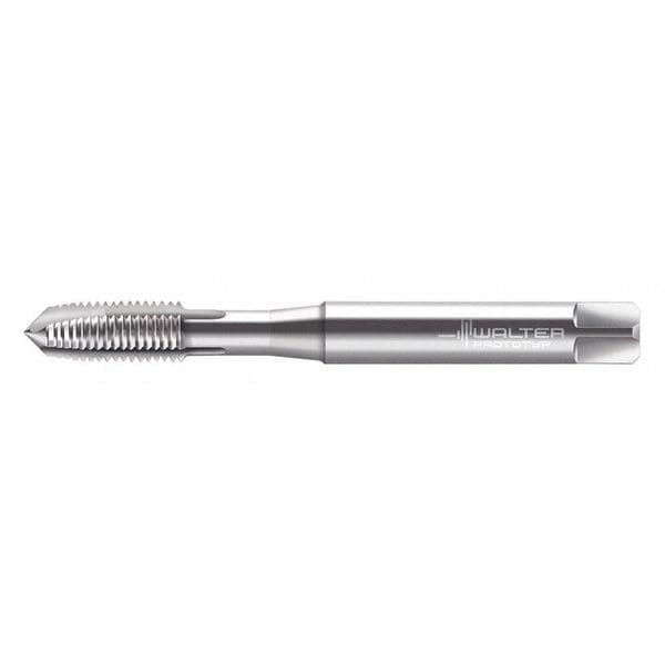 Spiral Point Tap, #6-32, Taper, UNC, 2 Flutes, Uncoated