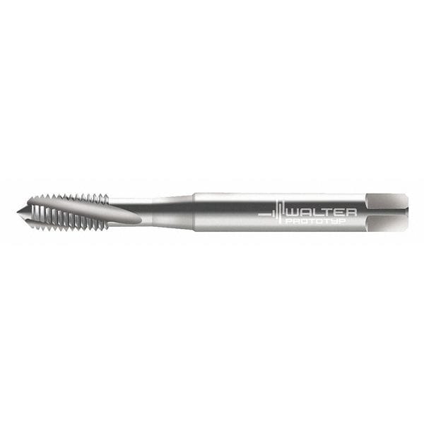 Spiral Flute Tap, #4-40, Plug, UNC, 3 Flutes, Uncoated