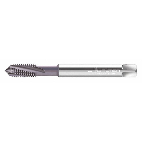 Spiral Flute Tap, M6-0.75, Plug, Metric Fine, 3 Flutes, AlCrN