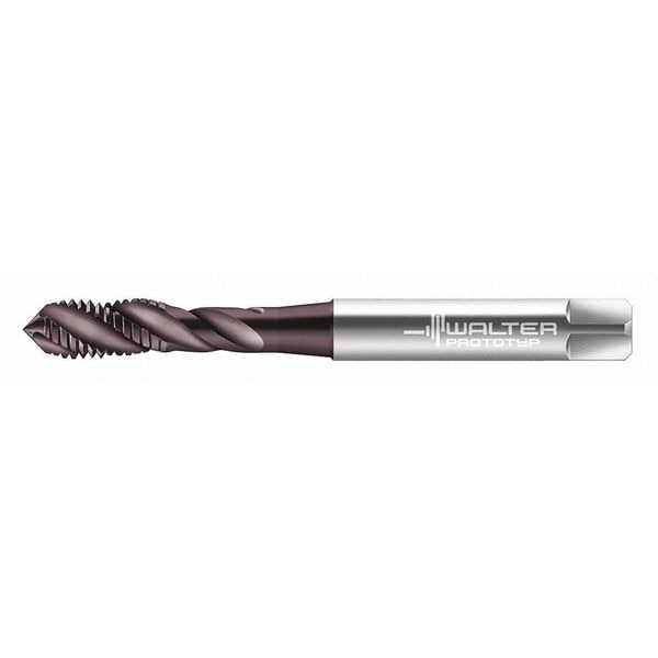 Spiral Flute Tap, M2.5-0.45, Plug, Metric Coarse, 3 Flutes, Hard Lube