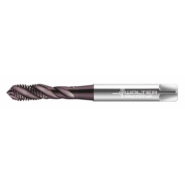 Spiral Flute Tap, #4-48, Plug, UNF, 3 Flutes, Hard Lube