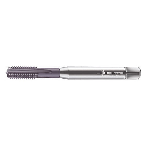 Straight Flute Hand Tap , M6-1.00 , Plug , 3 Flutes, Metric Coarse