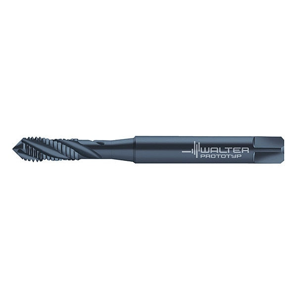 Spiral Flute Tap, M10-1.50, Plug, Metric, 3 Flutes, Steam Oxide