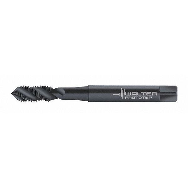 Spiral Flute Tap, #10-24, Plug, UNC, 3 Flutes, Steam Oxide