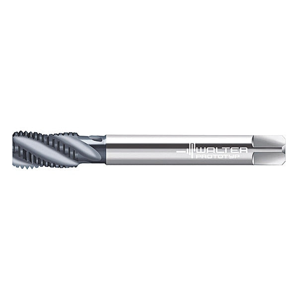 Spiral Flute Tap, M6-1.00, Plug, Metric Coarse, 3 Flutes, TiCN