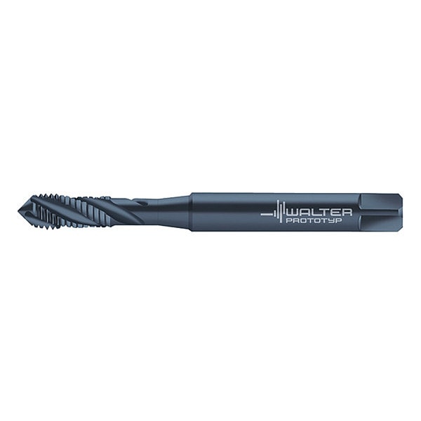 Spiral Flute Tap, #8-32, Plug, UNC, 3 Flutes, Steam Oxide
