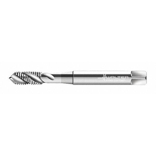 Spiral Flute Tap, #2-56, Plug, UNC, 3 Flutes, Uncoated