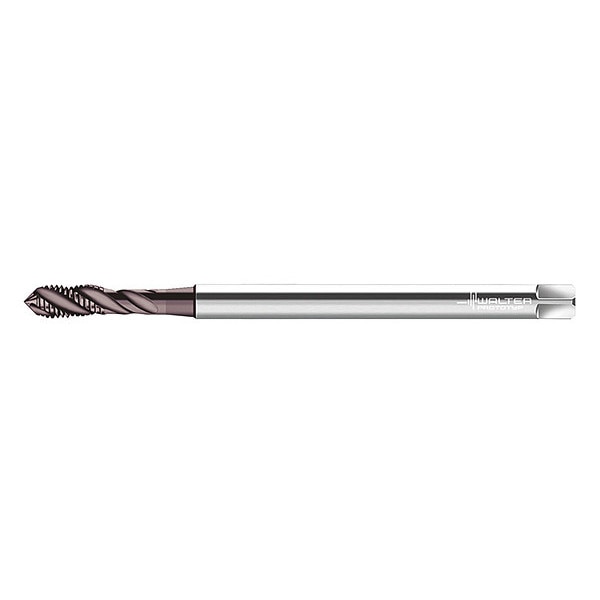 Spiral Flute Tap, M6-1.00, Plug, Metric Coarse, 3 Flutes, Hard Lube