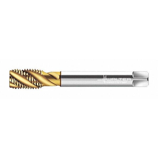 Spiral Flute Tap, M10-1.00, Plug, Metric Fine, 3 Flutes, TiN