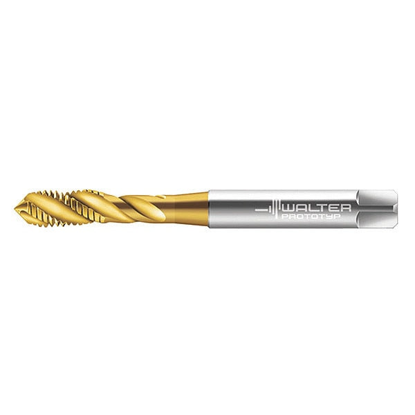 Spiral Flute Tap, M10-1.50, Plug, Metric, 3 Flutes, TiN