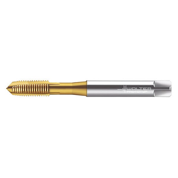Spiral Point Tap, M8-1.25, Taper, Metric Coarse, 3 Flutes, TiN