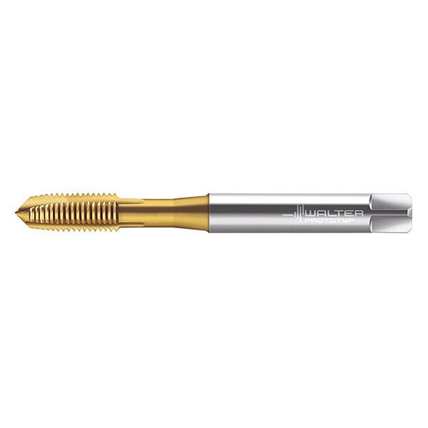 Spiral Point Tap, M2.5-0.45, Taper, Metric Coarse, 3 Flutes, TiN