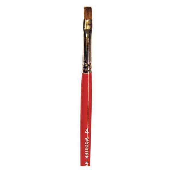 #4 Artist Paint Brush, Red Sable Bristle, 1