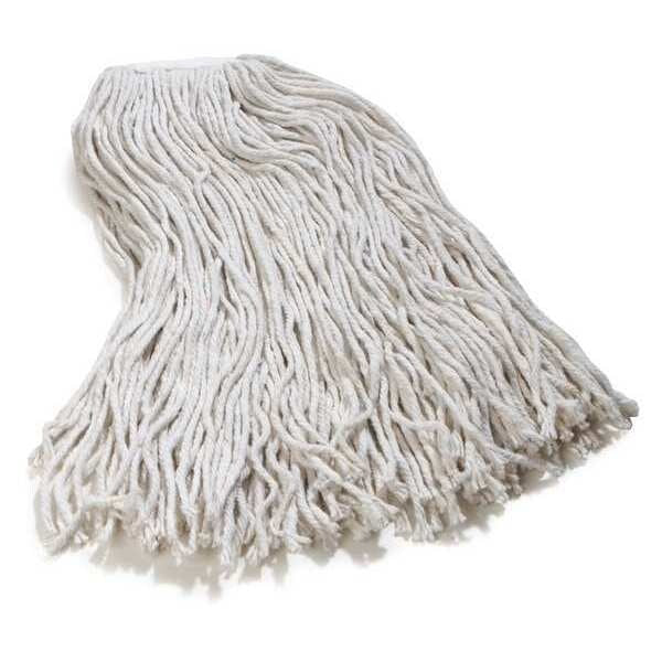 12 in L Mop Head, Cut-End, Natural, Cotton, PK12