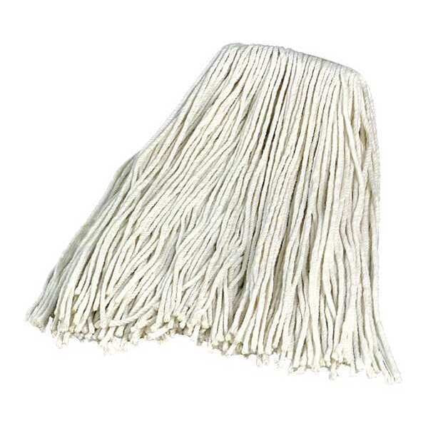 Medium Flat Mop, Cut-End, White, PK12