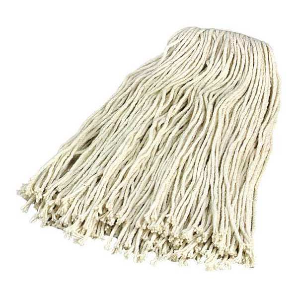 18 in L Mop Head, Quick Change Connection, Cut-End, Natural, Cotton, PK12