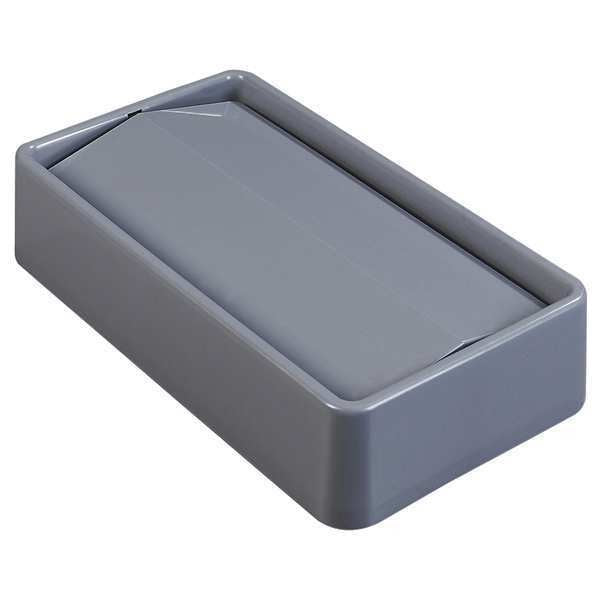 (1) 15 Gal, (1) 23 Gal Swing Trash Can Lid, Gray, ABS