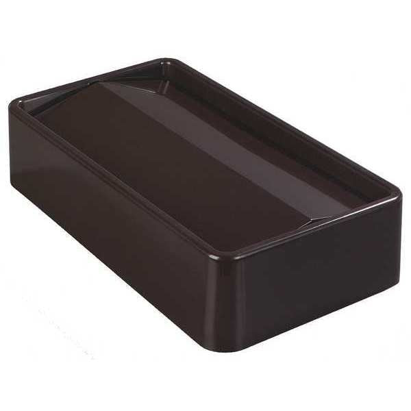(1) 15 Gal, (1) 23 Gal Swing Trash Can Lid, Dark Brown, ABS