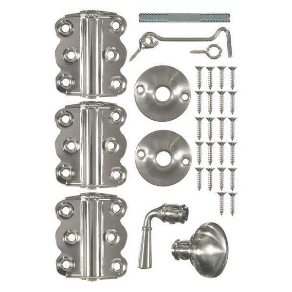 Vinyl Screen Door Kit, Satin Nickel