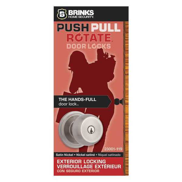 Brass and Zinc, Satin Nickel, Doorlock