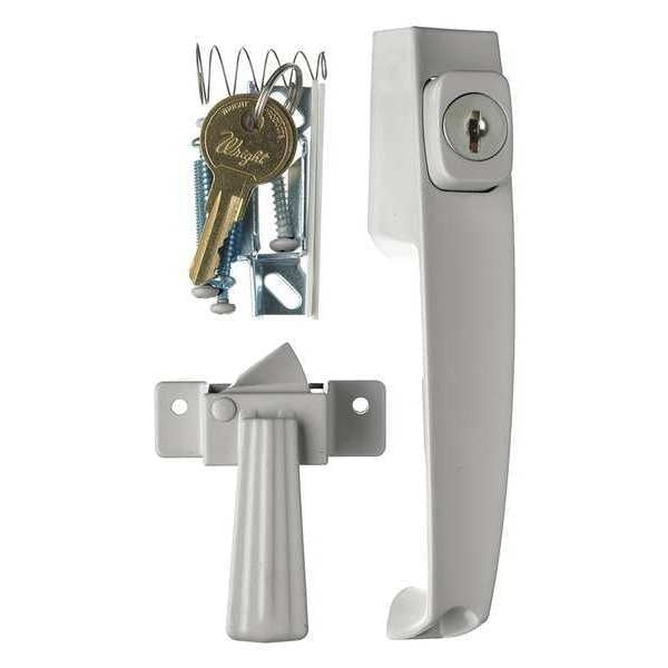 Keyed Push Button Latch, Aluminum