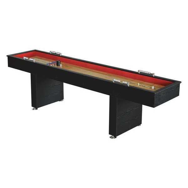 Avenger 9-Ft Shuffleboard w/ Padded Gutters, 8 Pucks & Wax