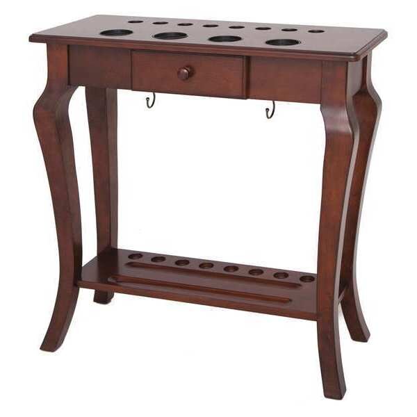 Deluxe Floor Cue Rack, Walnut Finish