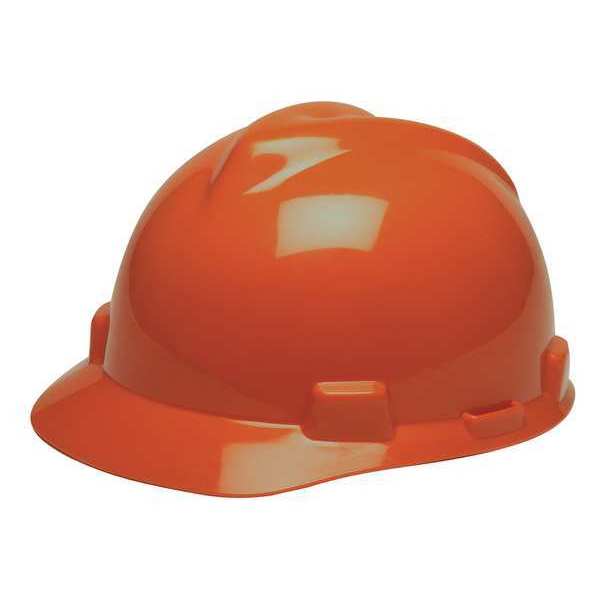 Front Brim Hard Hat, Ratchet (4-Point), Hi-Vis Orange