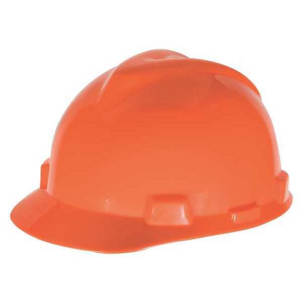 Front Brim Hard Hat, Ratchet (4-Point), Hi-Vis Orange