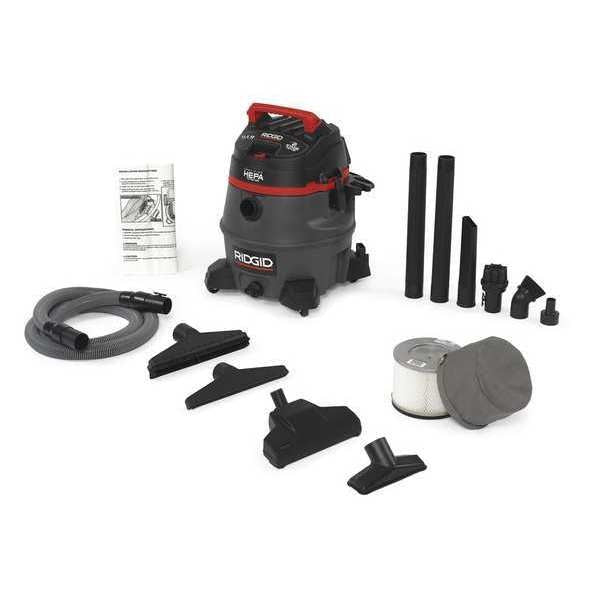 Wet/Dry Vacuum, 14 gal., HEPA Certified, 2-1/2
