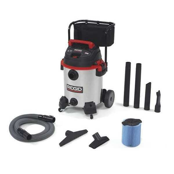 Wet/Dry Vacuum, 16 gal., Stainless Steel, 2-1/2