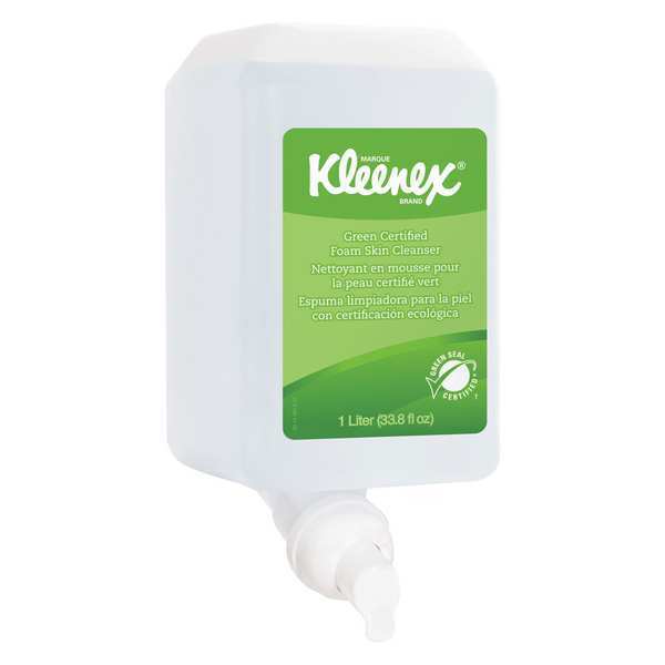 Green Certified Foam Hand Soap, 1.0 L Refills for Compatible Scott Manual Dispensers (6 Bottles)