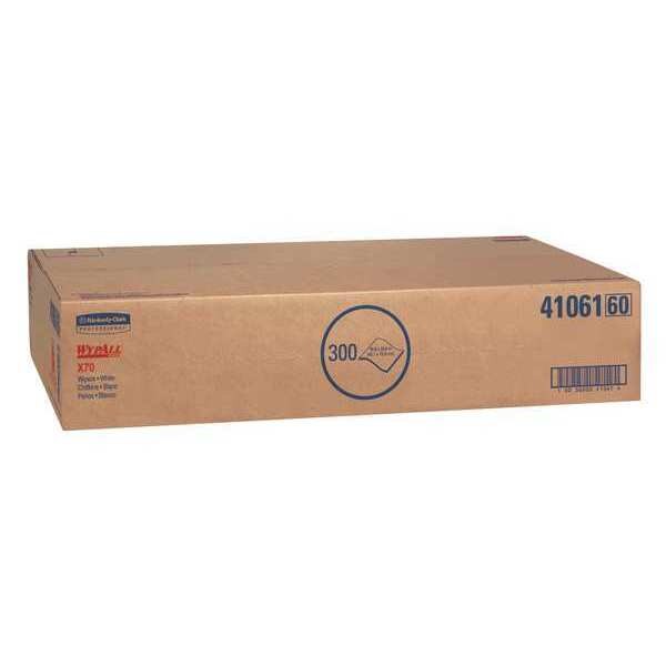Wipers Flat Box of Rags, White, Hydroknit, 16.6
