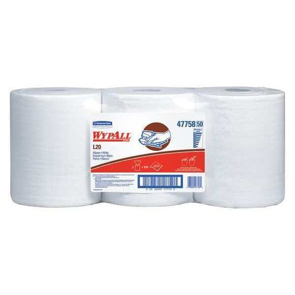 Wipers, Center Pull Rolls, PK550, White, Center Pull Roll, 550 Wipes