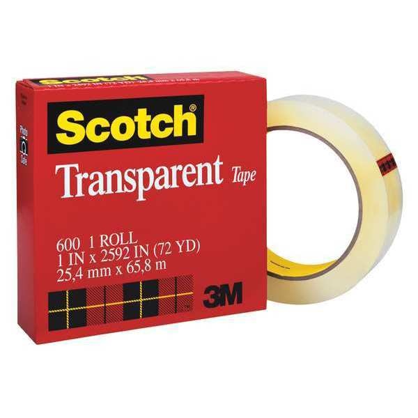 Transparent Tape, 1 x 2592 in.