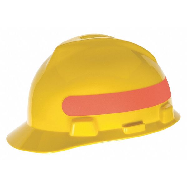 Decal, stripe, red/org, 1.25x20x6mil, 175cpl