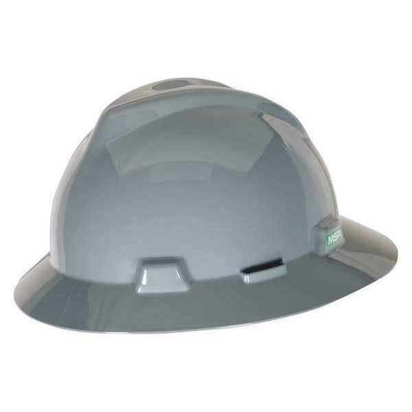Full Brim Hard Hat, Ratchet (4-Point), Silver