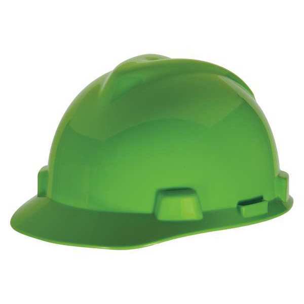 Front Brim Hard Hat, Ratchet (4-Point), Bright Lime Green
