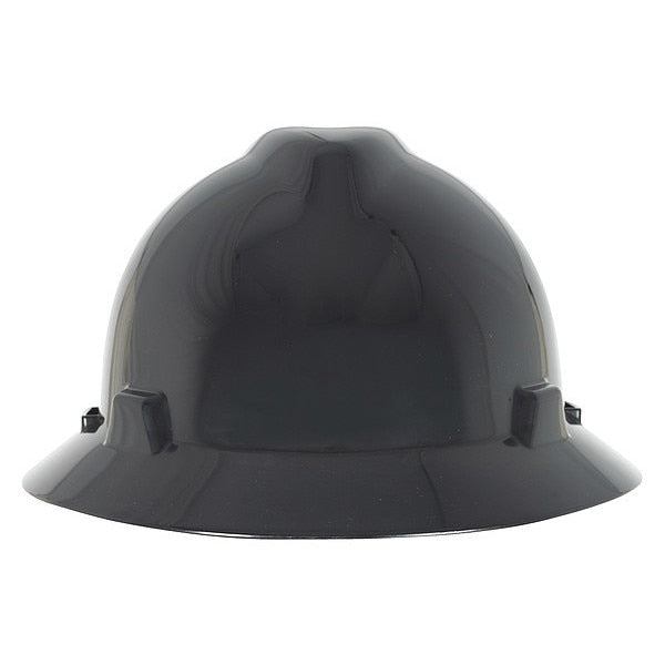 Full Brim Hard Hat, Pinlock (4-Point), Black