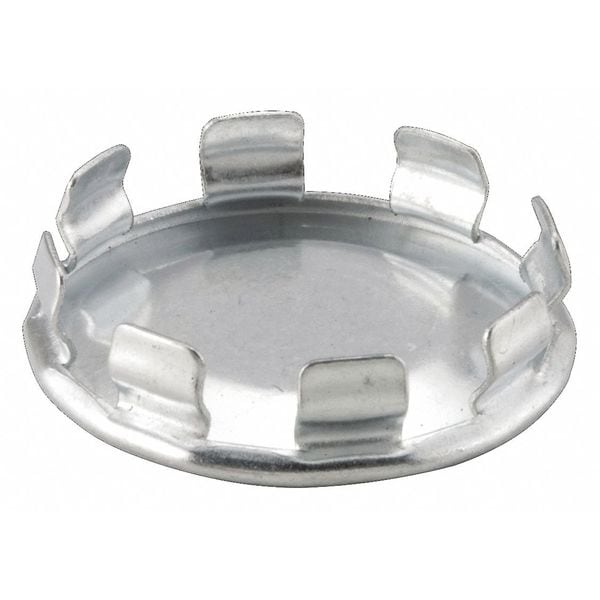 Knockout Plug, Round, Steel, 1 in Conduit Size, 0.34 in D, Corrosion Resistant, Silver