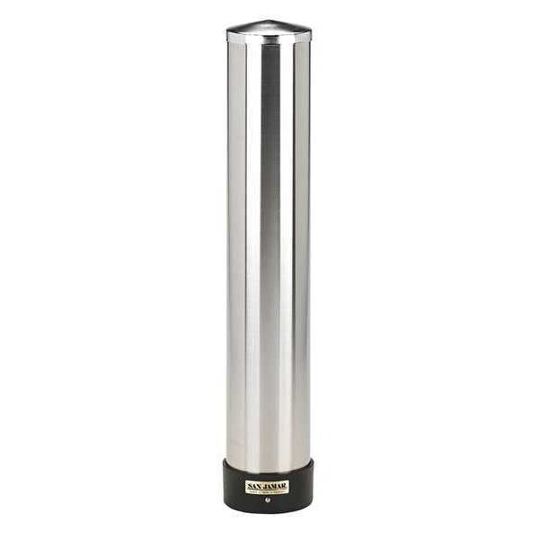 Cup Dispenser, Wall Mount, Stainless Steel